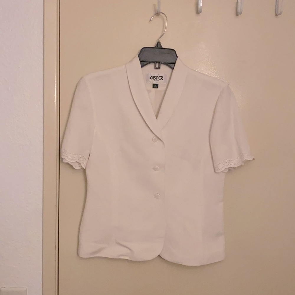 Kasper 90’s Linen Button Up Top
